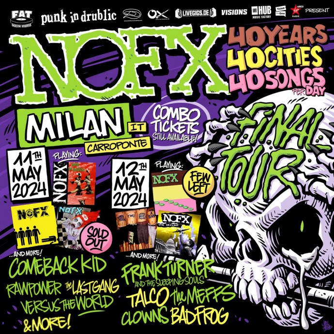 Nofx: annunciati gli special guests delle date italiane